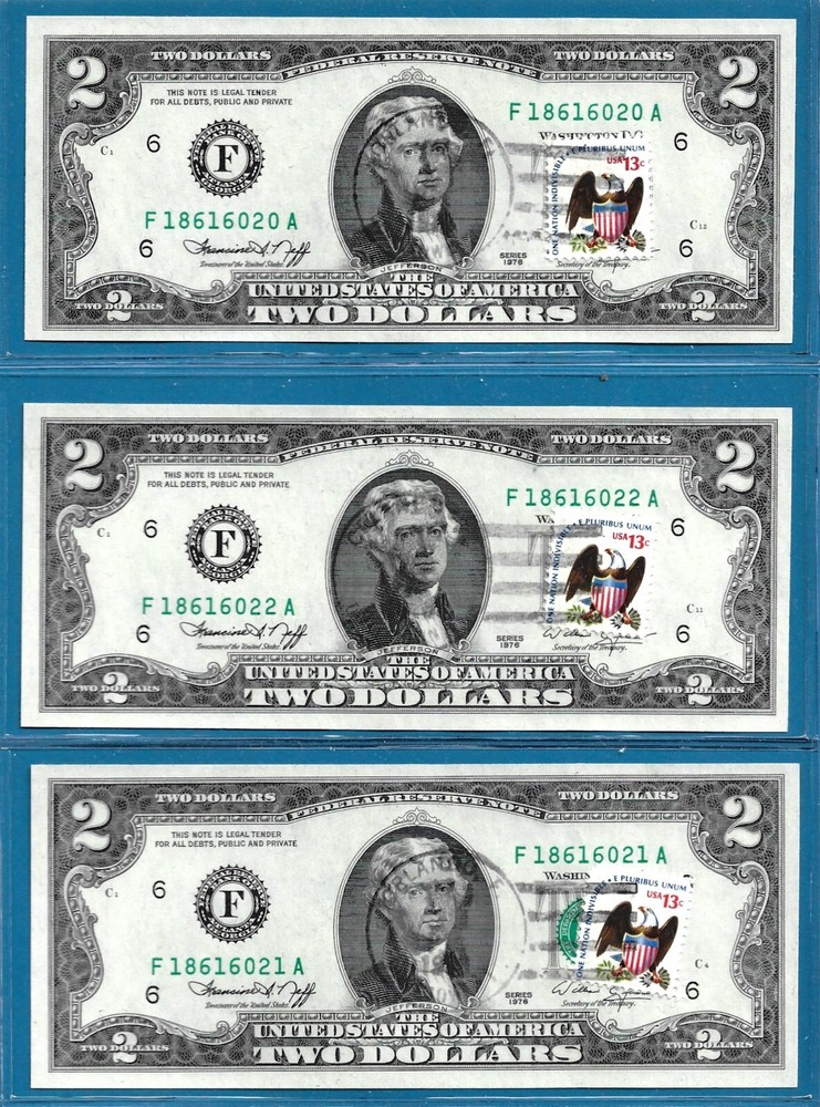 1976 $2  ATLANTA  First Day Issue Stamped Uncirculated