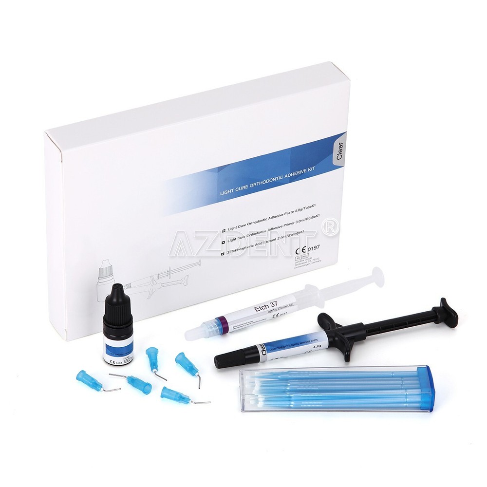 Dentex Dental Orthodontic Bonding Light Cure Adhesive Paste Primer Etchant Kit