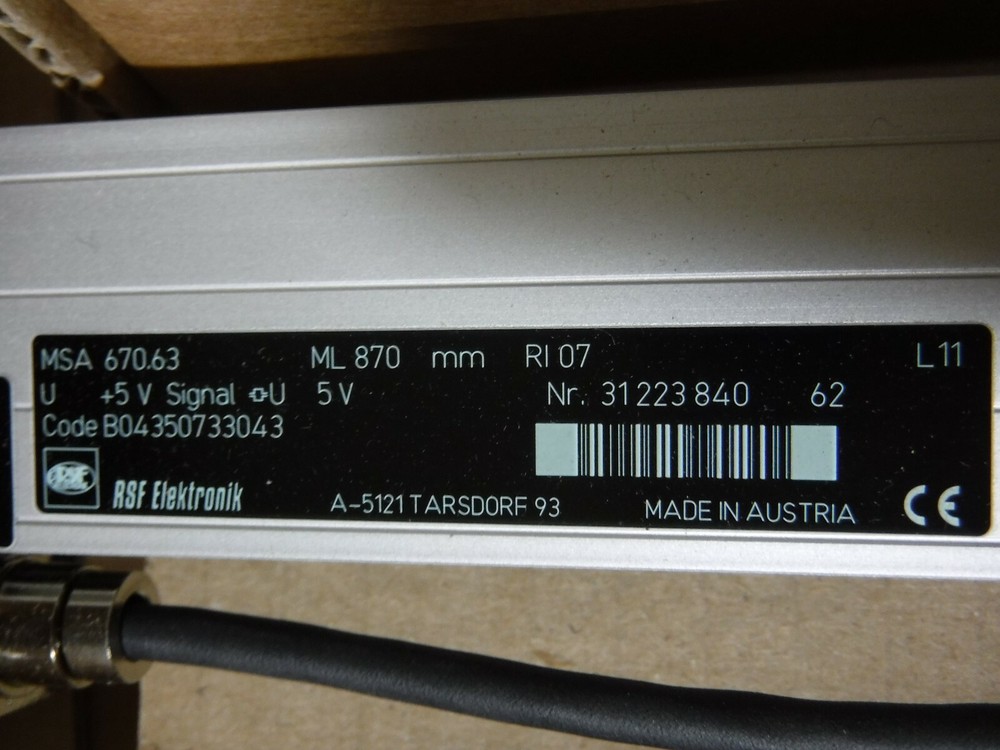 BRAND NEW RSF Elektronik MSA 670.63 ML 870mm Linear Encoder 9D