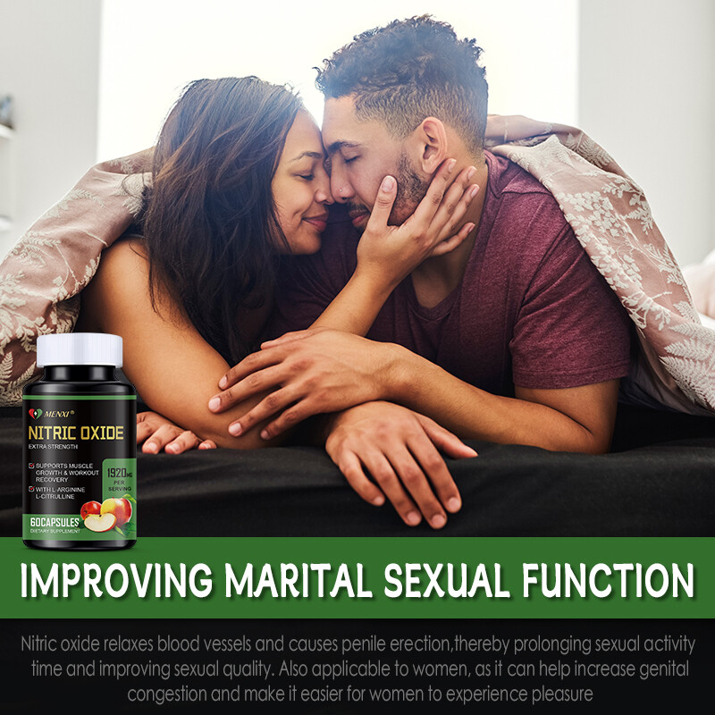 MENXI Nitric Oxide Capsules 1920mg 60ct - Energy Circulation Exercise Boost