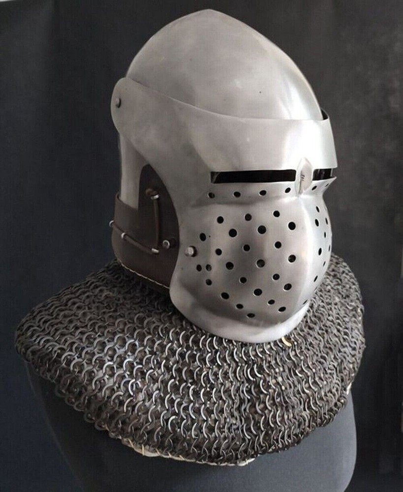 Medieval helmet bascinet Monkey face 16 Gauge 15th century
