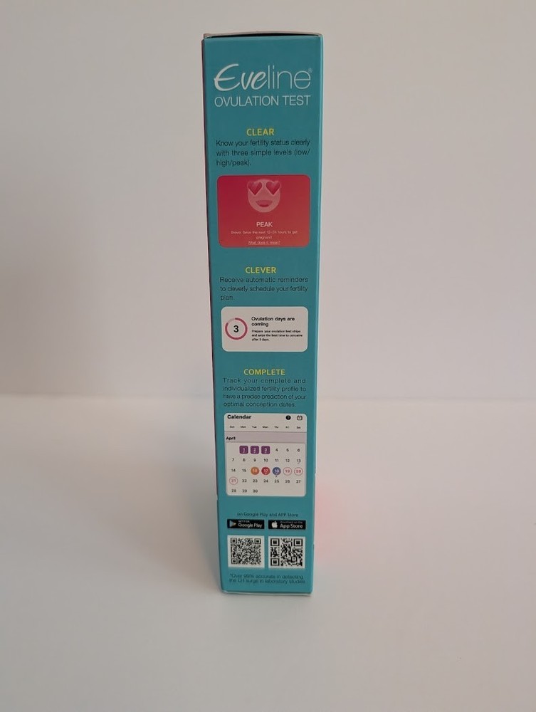Eveline Digital Ovulation Test Predictor Kit - 5 Tests + Smart Scanner - New