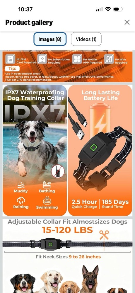 KitPlus F700 Plus GPS Wireless Dog Fence Training Collar System