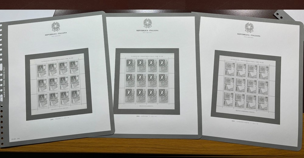 Album GBE BOLAFFI - Italy 2001 - Pages for Minifogli Antique Italian States