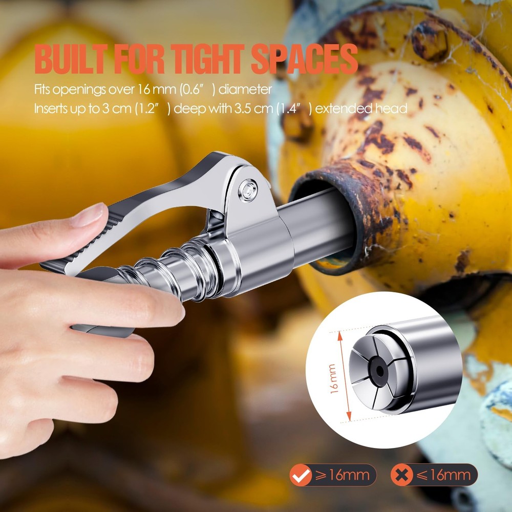 TRILINK Grease Gun Coupler 2-Pack, Quick Release Tips with...