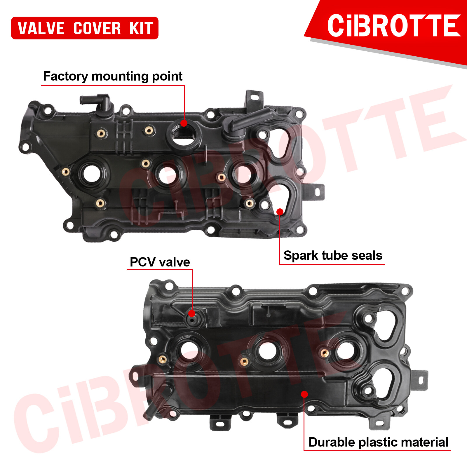 2* Valve Cover Kit for Nissan 17-20 22-24 Pathfinder 3.5L 132649N00A, 132646KA0B