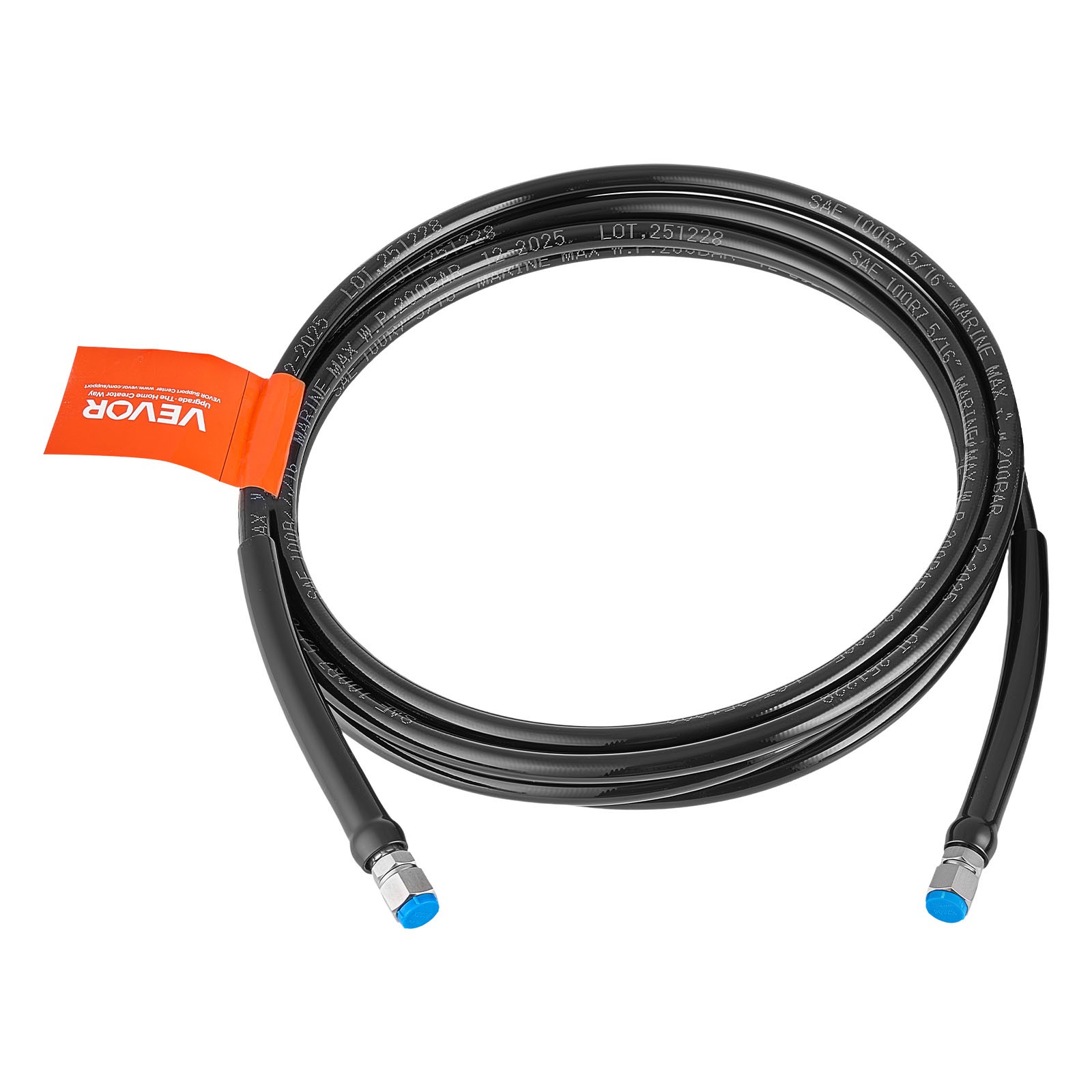 VEVOR Hydraulic Hose Kit 16ft Hydraulic Steering Hose for Outboard Steering Boat