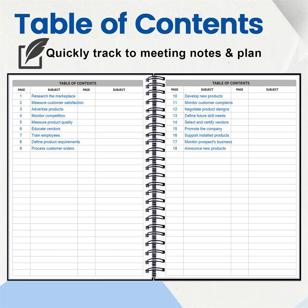 1 Pack B5 Professional Notebook Spiral Metting Notebook 7" X 10" 120 Sheets US