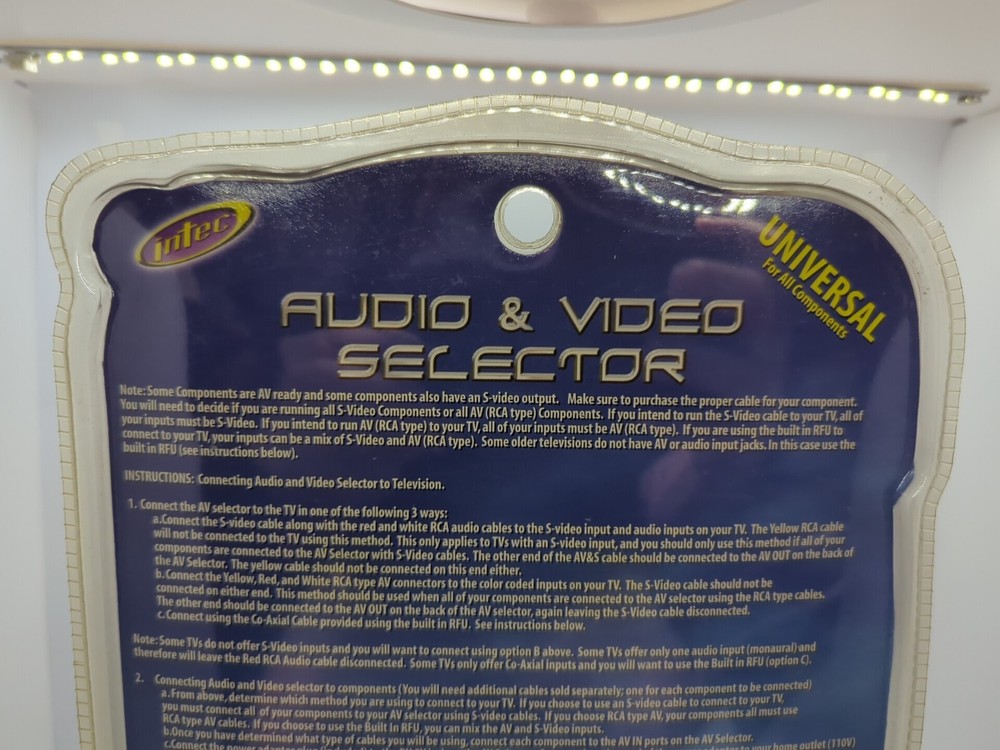 NEW Intec Wireless Audio & Video Selector with Remote G5293 - 2003