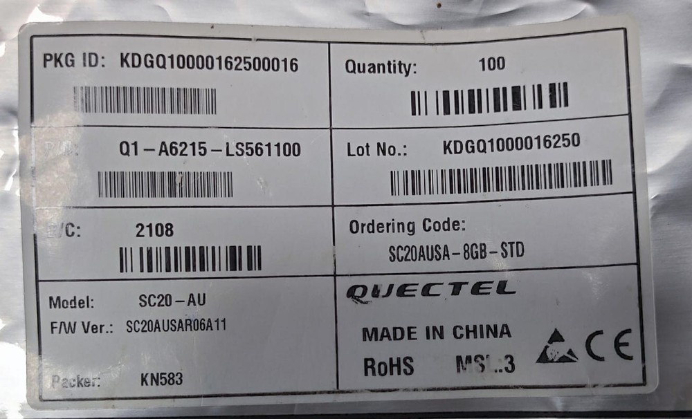 Multi-mode Smart Lte Module With Wi-fi e Bluetooth - SC20AUSA 8GB STD (New)