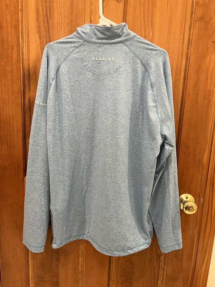 Dunning Golf Mens Extra Large Blue 1/4 Quarter Zip Sweatshirt Pullover Golf
