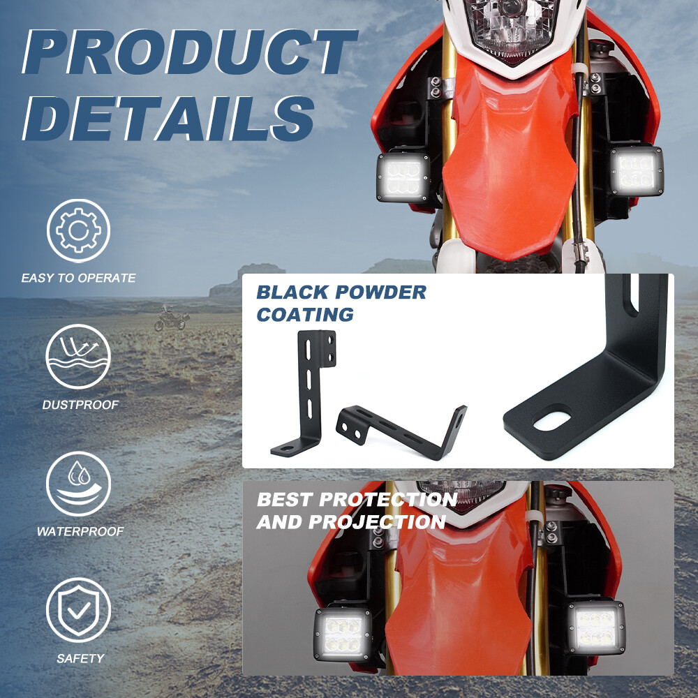 Fit For Honda CRF250L/Rally 2012-2020 Motocycle Auxiliary Light Bracket Mount