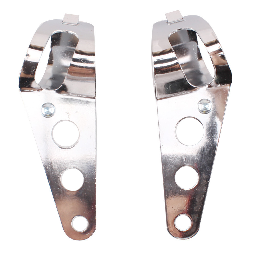 Chrome Universal Headlight Mount Bracket Fork Clamp Holder For Harley 28mm-34mm