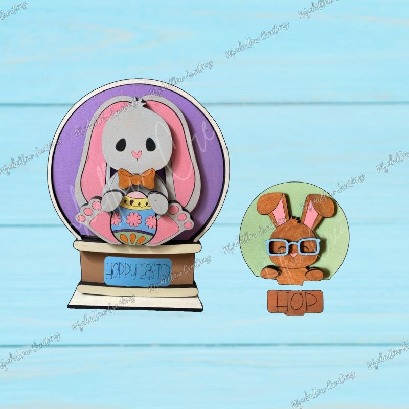 Easter Bunny Interchangeable Snow Globe
