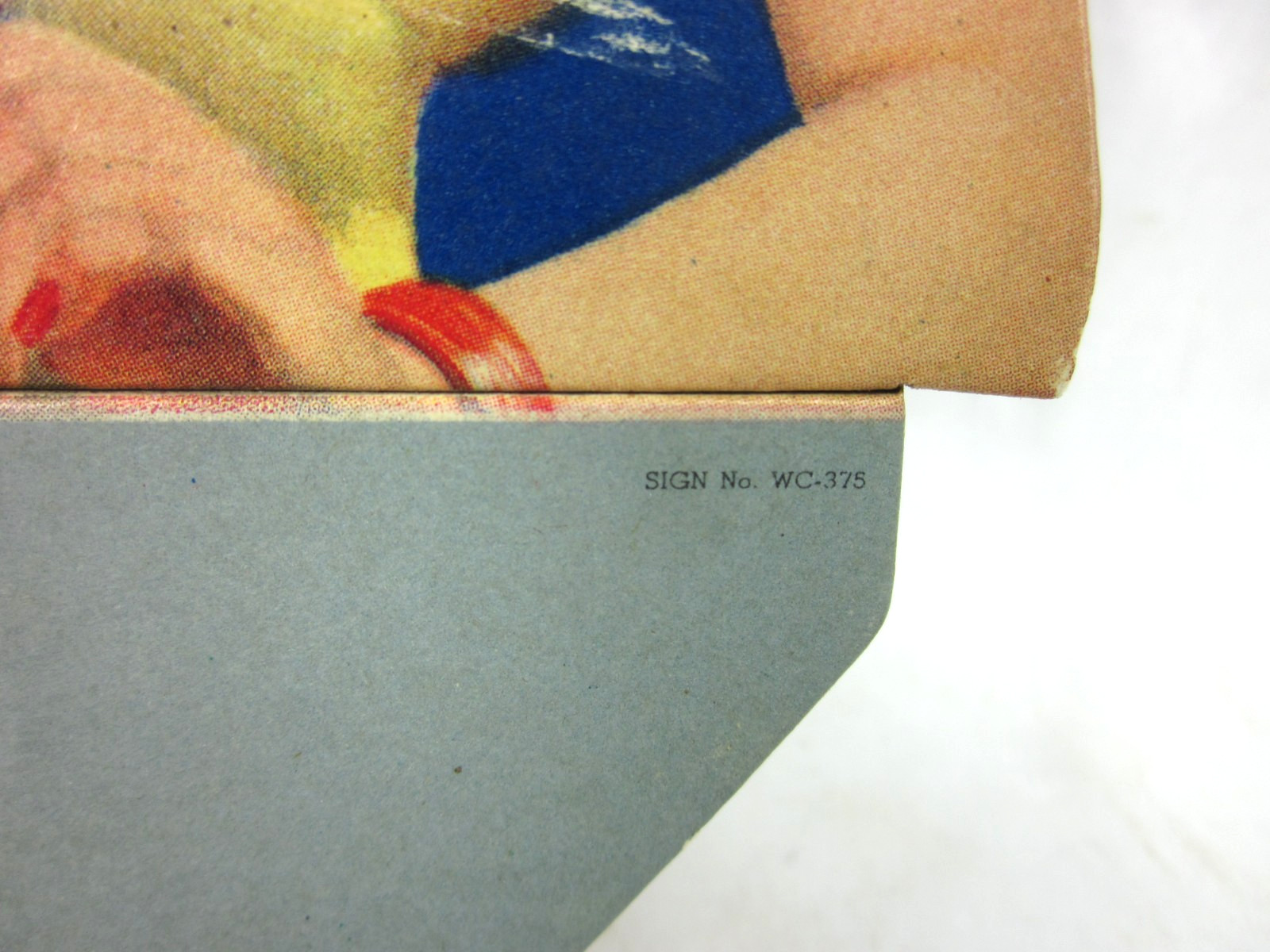 1942 WWII Whistle Soda Pop Bottle Topper Advertising Die Cut