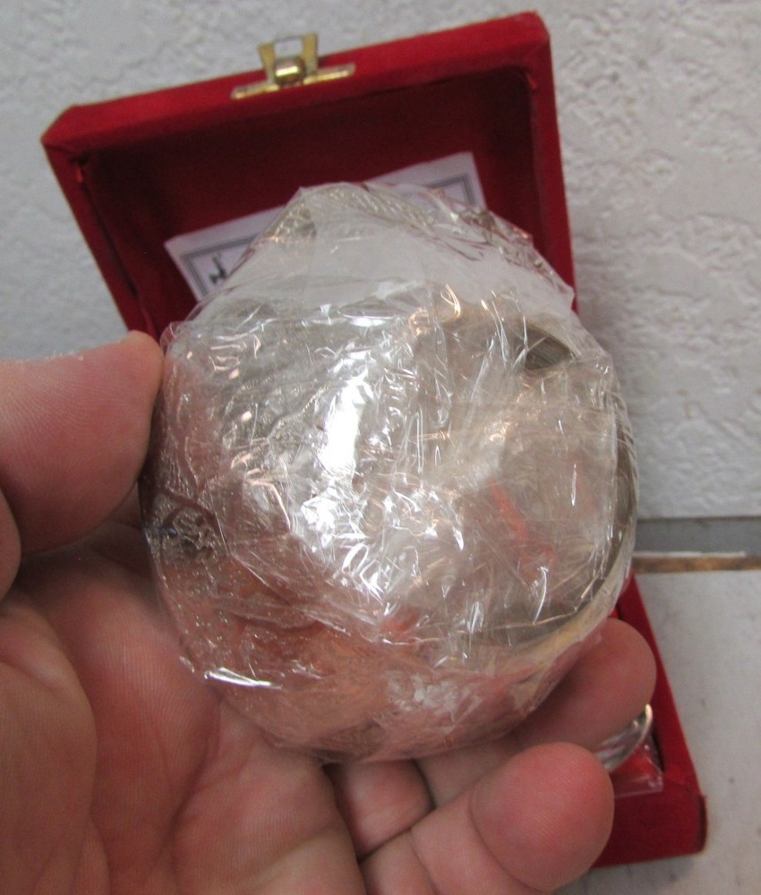 Silver Plated brass Apple bowl & spoon new in original box, great decor items