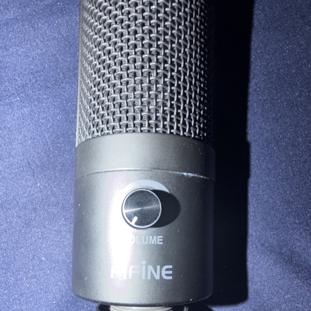 FIFINE Freestanding Microphone Black with Volume Control