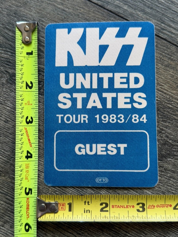 KISS Pass Satin Lick It Up Tour 1983 1984 Guest Blue UNUSED Vintage Kiss