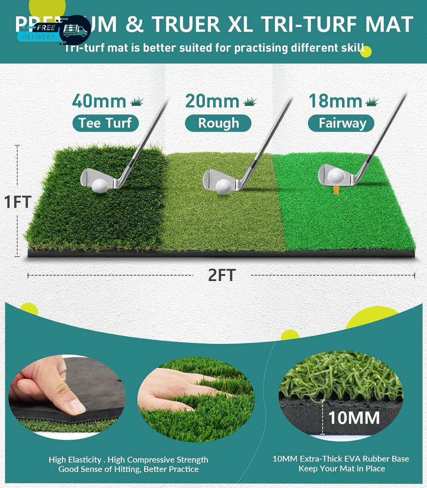 Golf Net: 10X7Ft Golf Practice Net for Backyard Driving Hitting Net