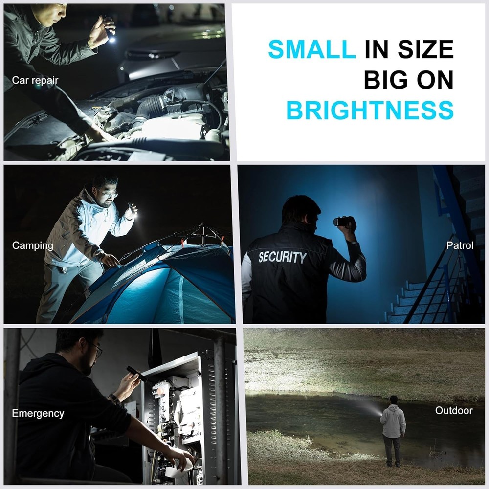 Durable Tactical Flashlight with 1200 Lumens and 6 Adaptable Lighting Modes