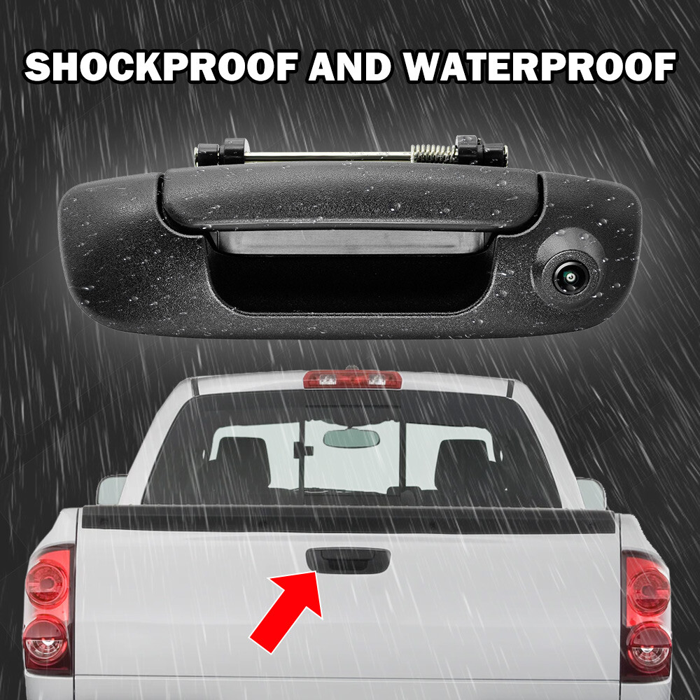 For Dodge Ram 2002-2008 Tailgate Handle Rear Backup Camera Parking Kit with Wire