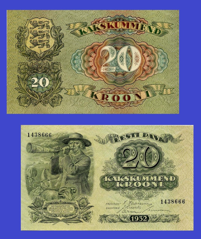 ESTONIA - 20 Krooni - 1932 - Copy