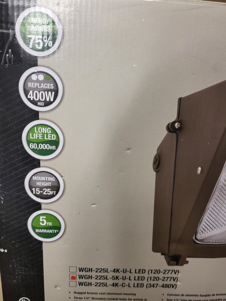 Hubbell LED Wall Pack Light Fixture (Flood Light)