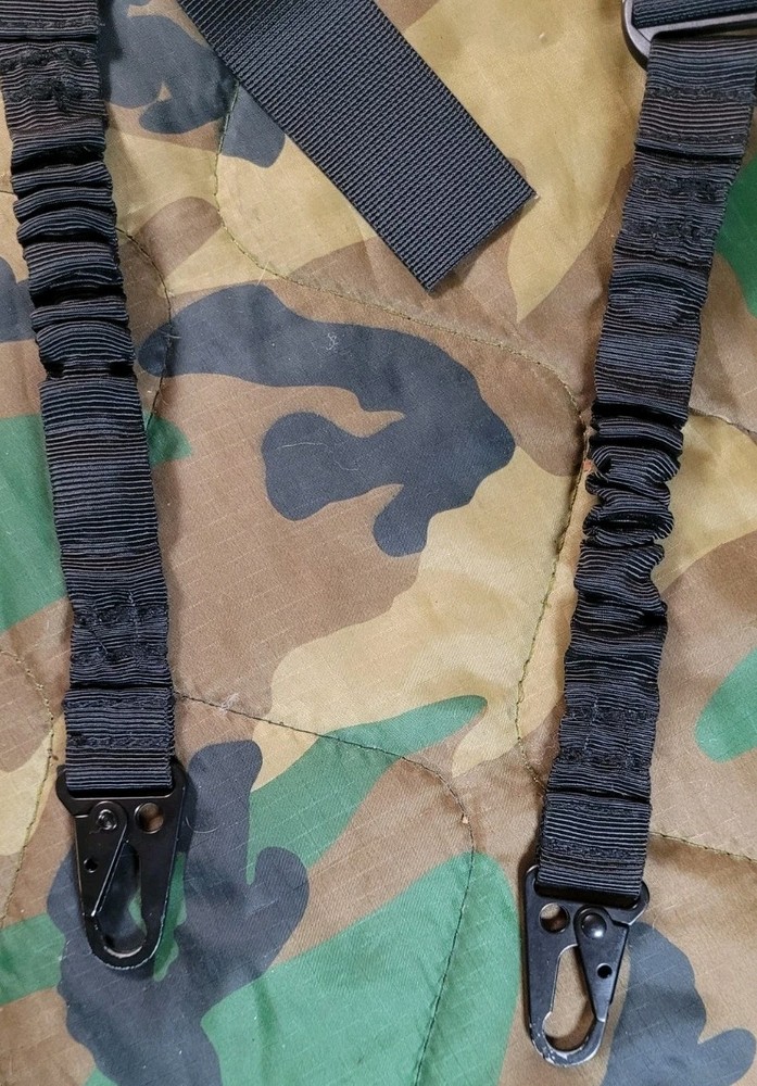 Nylon Tactical Black 2 Point Sling With Clips