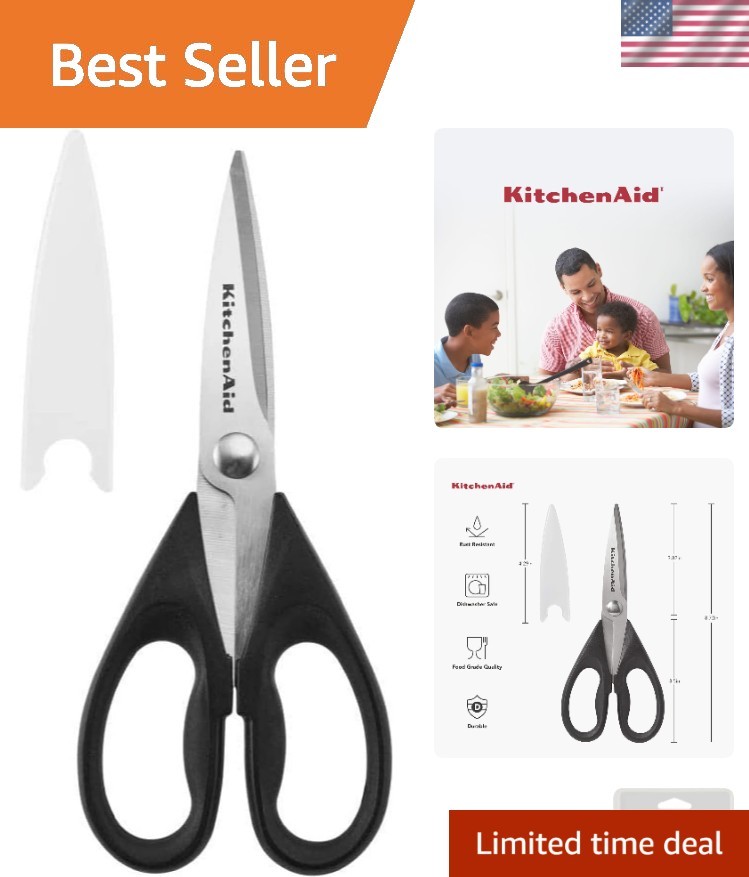 KitchenAid All Purpose Kitchen Shears with Protective Sheath Durable Stainless S
