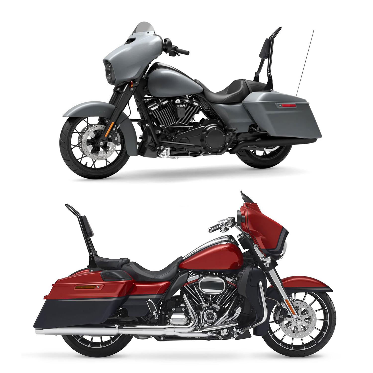 22" Passenger Backrest Sissy Bar For Harley Touring Road Street Glide 2009-2025