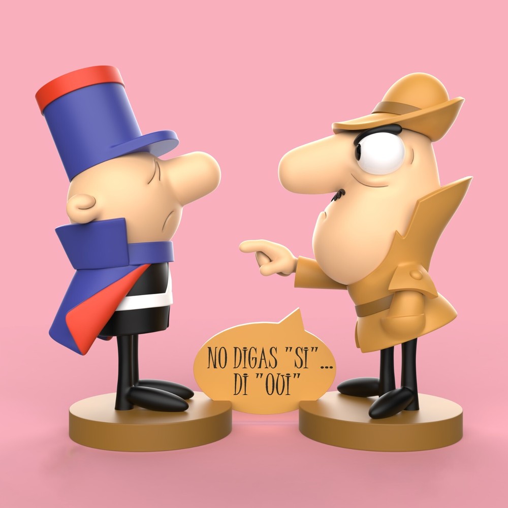 Hand painted Inspector and sergeant 3d Printed Figure Hand Made