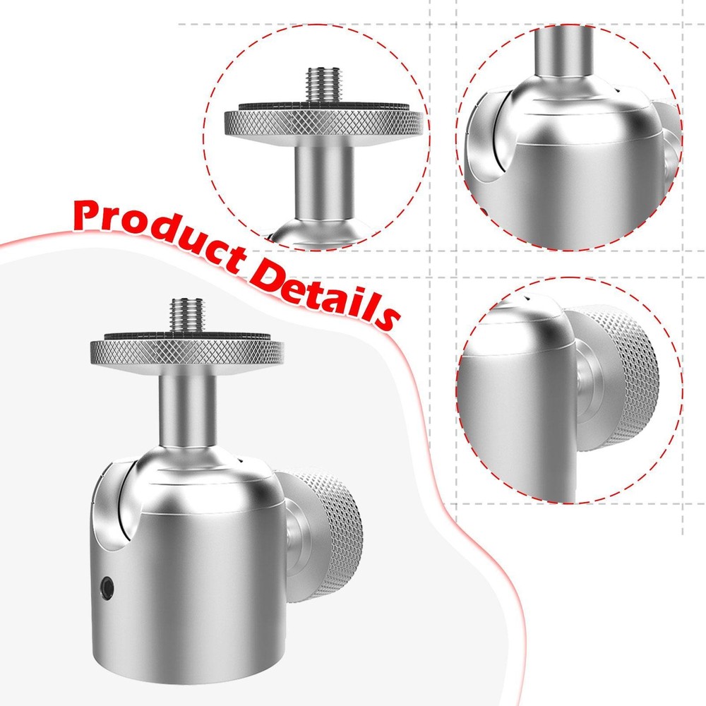 Mini Ball Head Tripod Mount 1/4" Screw