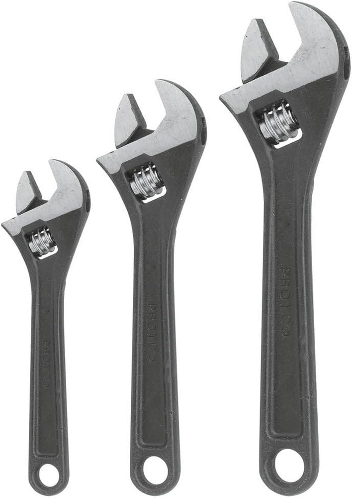 J795SA 3 PIECE BLACK OXIDE ADJUSTABLE WRENCH SET