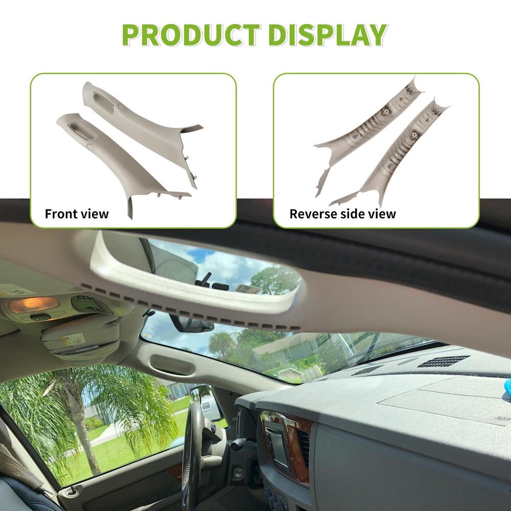 ASSZOZB Pair A Pillar Grab Handle Interior Trim Left Right Driver Beige