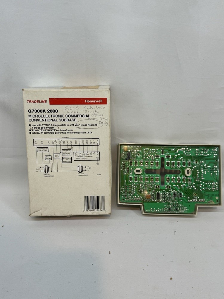 Honeywell Tradeline Q7300A 2008 Microelectronic Commercial Conventional Subbase