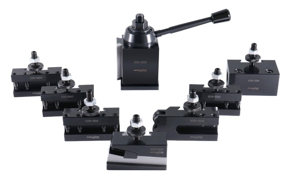 Bxa 6 Pc Wedge Type Quick Change Tool Post Set Plus 2 Oversize Bxa Style 1 Tu...