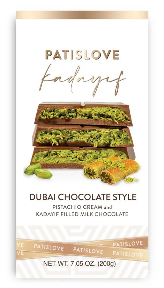 PatisLove Dubai Chocolate Bar 200g – Premium Gourmet Chocolate, Pistachio