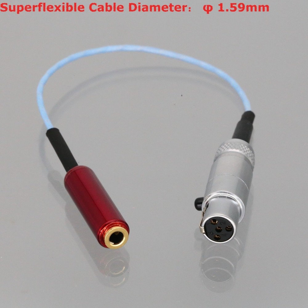 Mini XLR TA4F 4P Female to 3.5mm TRS Socket Cable Microphone Wireless Transmitte