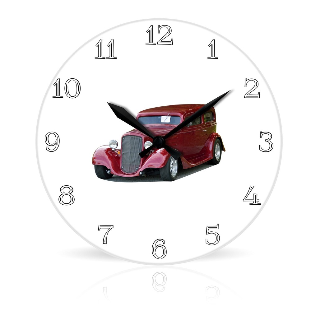 Old Ride br Round Acrylic Wall Clock 10.75"
