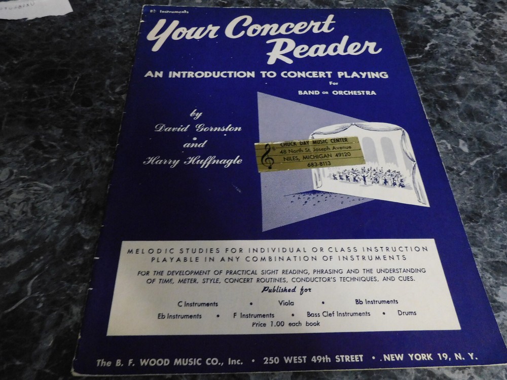 Your Concert Reader by David Gornston Bb Instruments