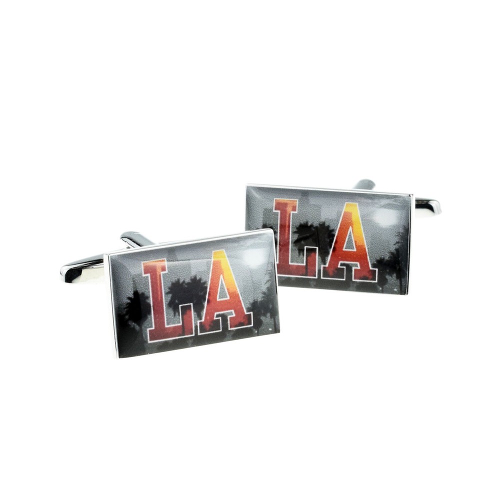 Cool Fresh L.A. Design Cufflinks in a Cufflink Box X2BOCR152
