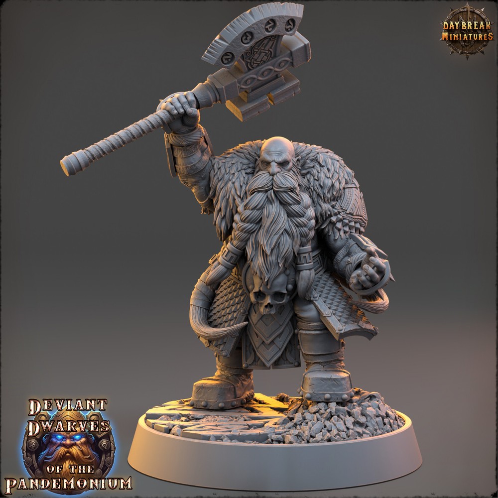 Deviant Dwarf Lord Zigmond | DayBreak Miniatures | Compatible with D&D/AOS