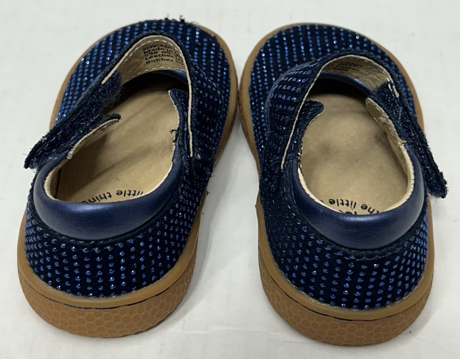 Livie And Luca shoes maryjanes baby 4 Navy Sparkle Gemma Pebble Glitter *EUC