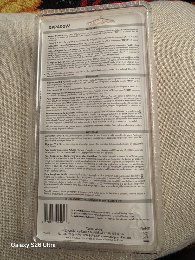 Cooper DPP400W Waterproof Digital Thermometer