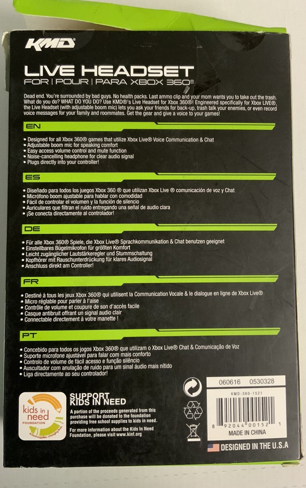 ✅ Live Wired Headset for Xbox 360 KMD, ‼️SEE PICTURES ‼️
