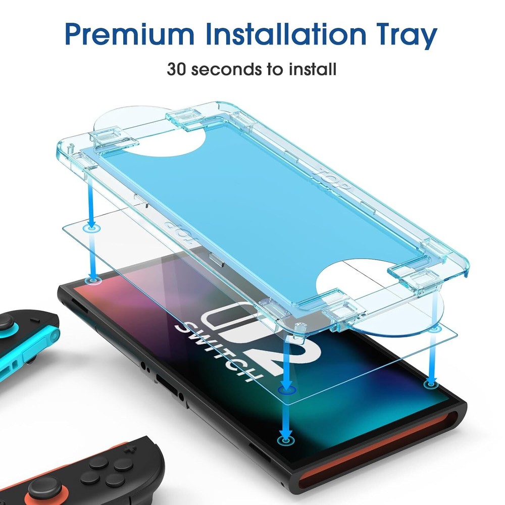 Auto-Alignment for Nintendo Switch 2 - 7.9" Screen Protector Tempered Glass 2Pk