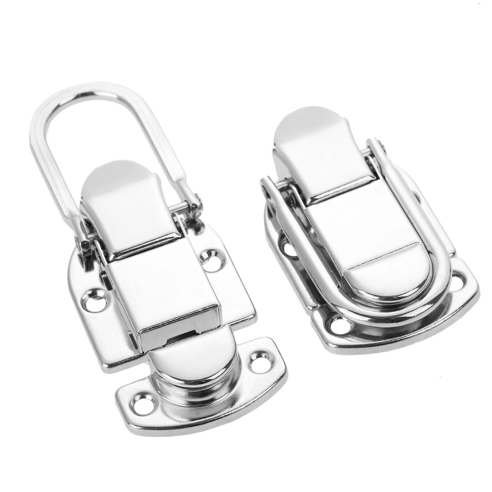 Cabinet Fastener Toggle Catch Latch Boxes Case Trunk Suitcase Lock Chest Silver