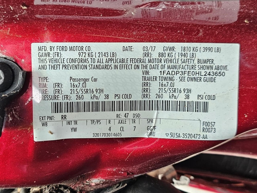 Camera/Projector Camera Rear Fits 15-18 FOCUS 2426385