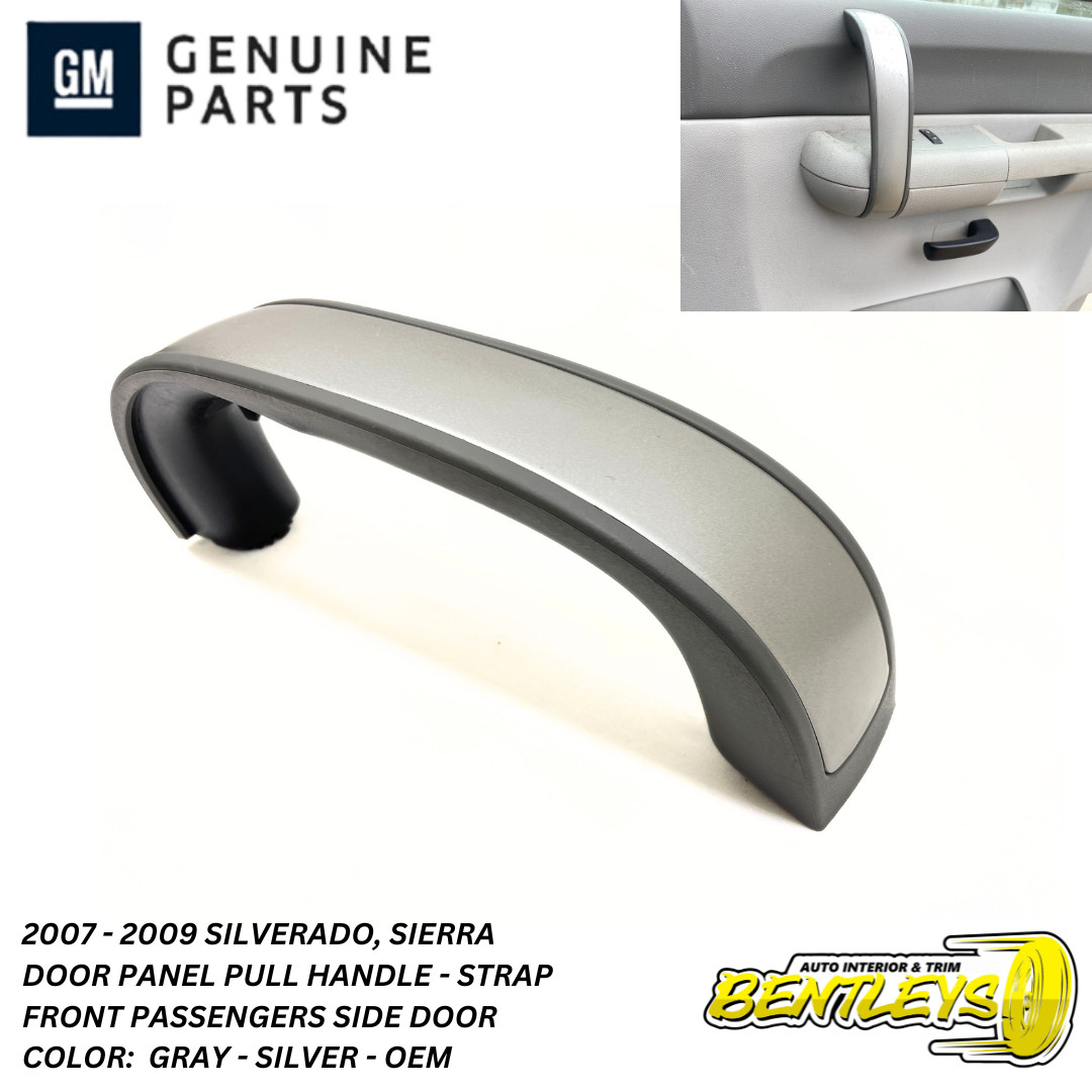 2007 2008 2009 SILVERADO SIERRA FRONT PASSENGER DOOR PANEL PULL GRAB HANDLE GRAY