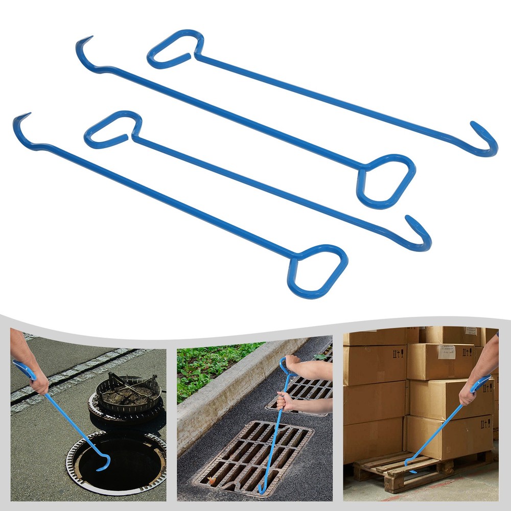 4pc Manhole Cover Hook Tool Versatile Lifting Hooks Tool Hook 76.2cm/30in